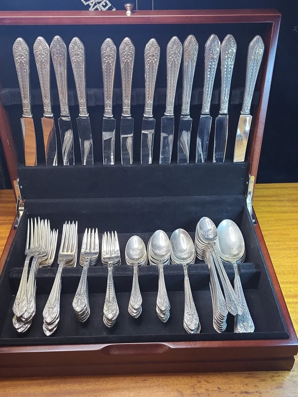 Wallace Silversmiths Silver Plated Ornate Flatware Set